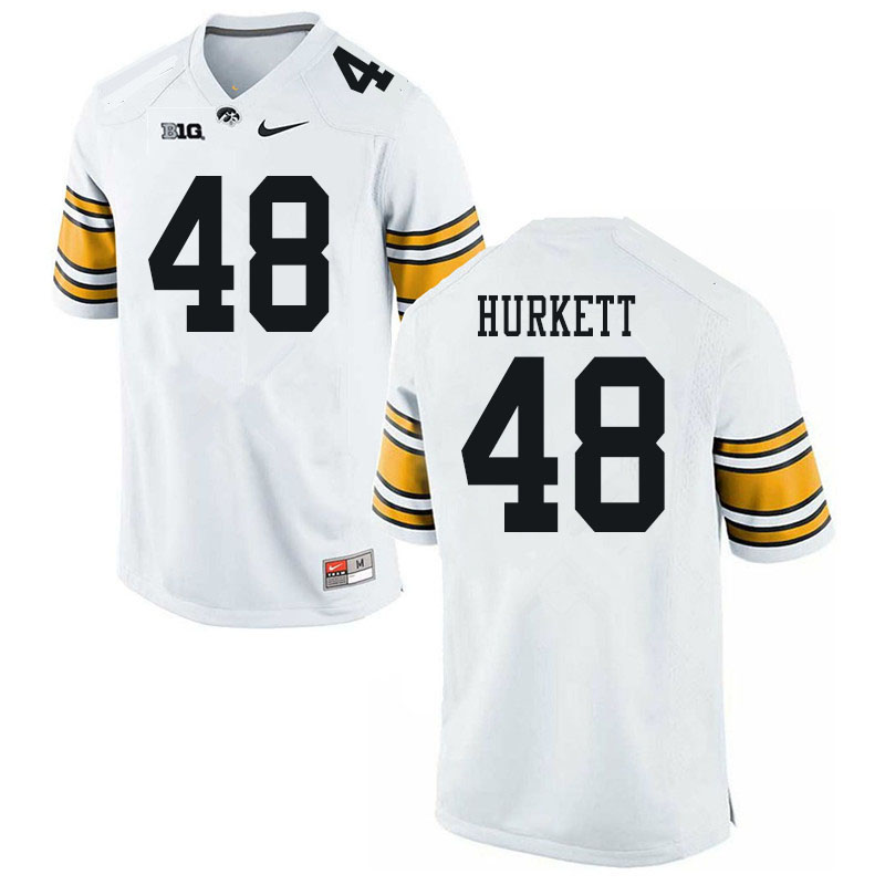 Men #48 Ethan Hurkett Iowa Hawkeyes College Football Jerseys Sale-White